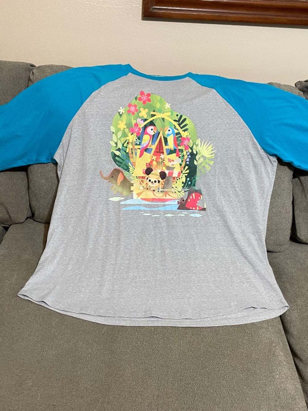 Disney Parks Joey Chou "Enchanted Tiki Room" Baseball Tee - Sz XXL